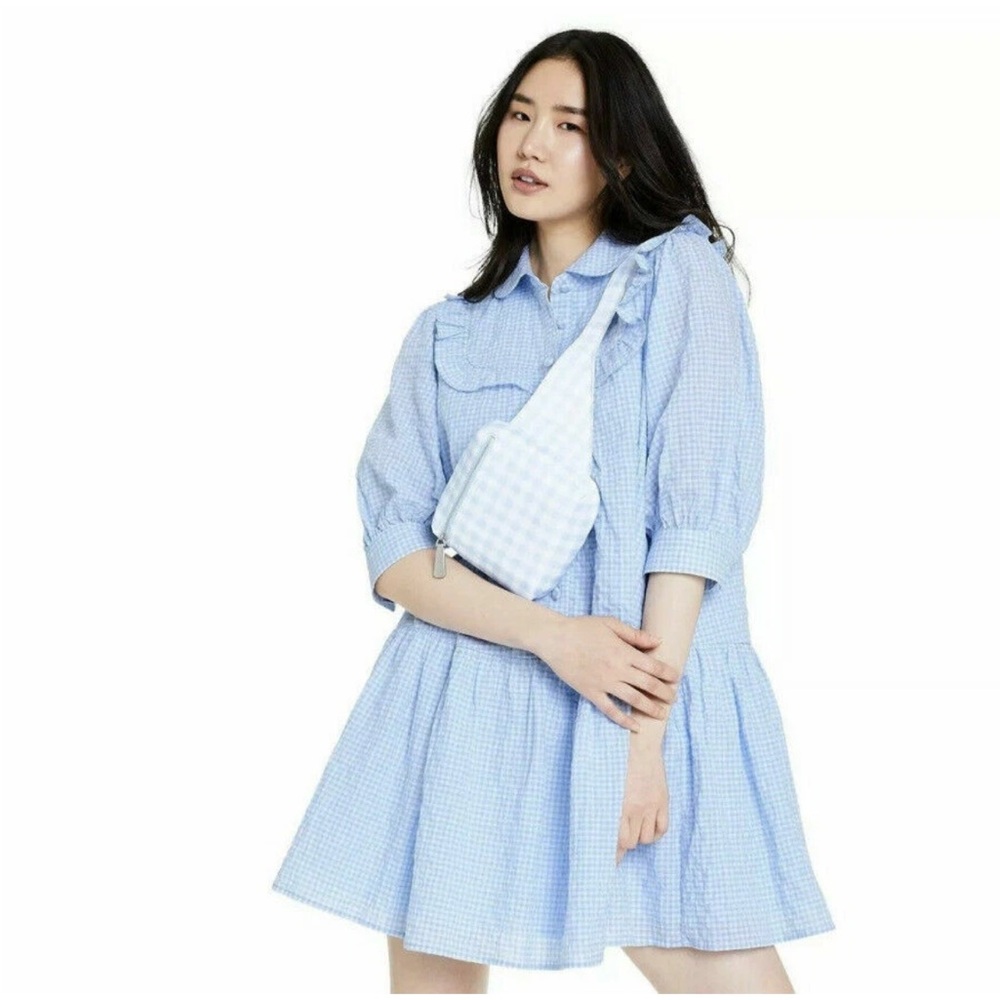 Sandy Liang Blue Gingham Dress